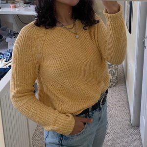 Yellow knit sweater